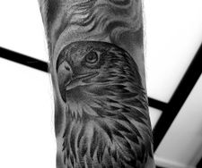 eagle wrist arm tattoo sleeve bird realism mcr