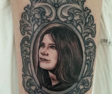 portrait portraiture blackandgrey realism mother tattoo realistic