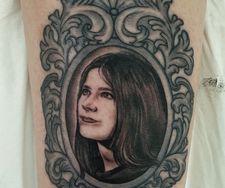 portrait portraiture blackandgrey realism mother tattoo realistic