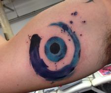 evil eye turkish mythology arm colour tattoo