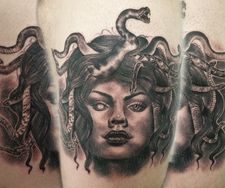 medusa portrait realism tattoo female face ancoats